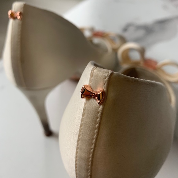 Ted Baker Cinderella Slippers in White with Pink - Picture 5 of 6